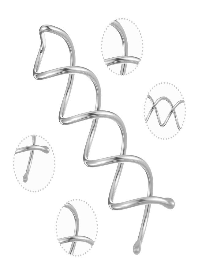 Molain 20 Pcs Spiral Hair Pins, Spiral Twist Hair Pins Spin Pins for Hair, Alloy Spirals Bobby Pins, Hair Bun Maker Bun Twist Spirals Hair Pin with Non-scratch Rounded Tips for Women (Silver) - Image 3